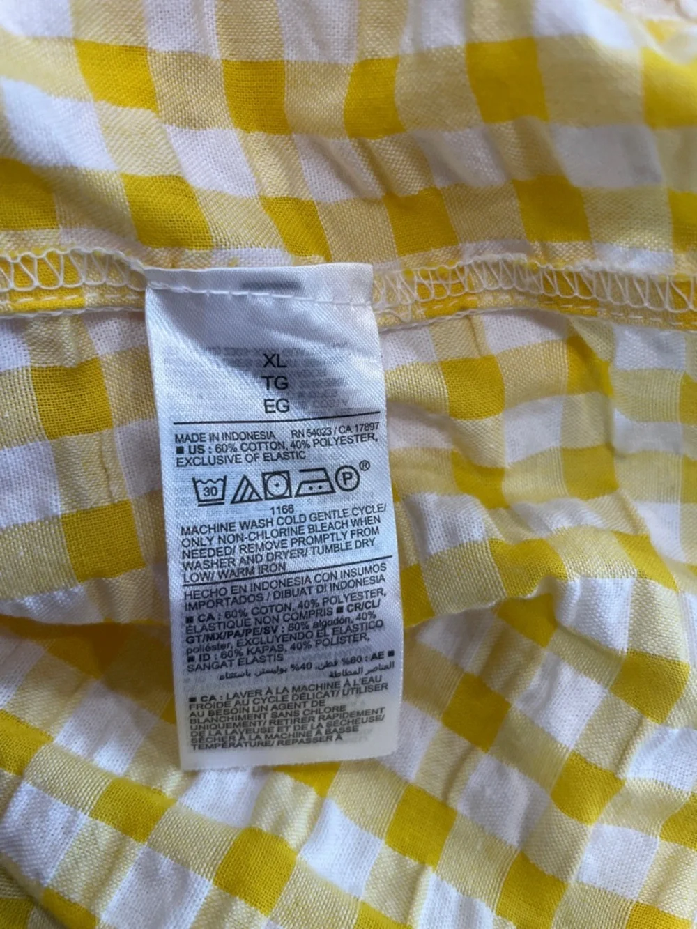NWT Old Navy Women's Yellow Gingham Fit & Flare Tiered Seersucker Maxi Dress XL - Picture 7 of 10